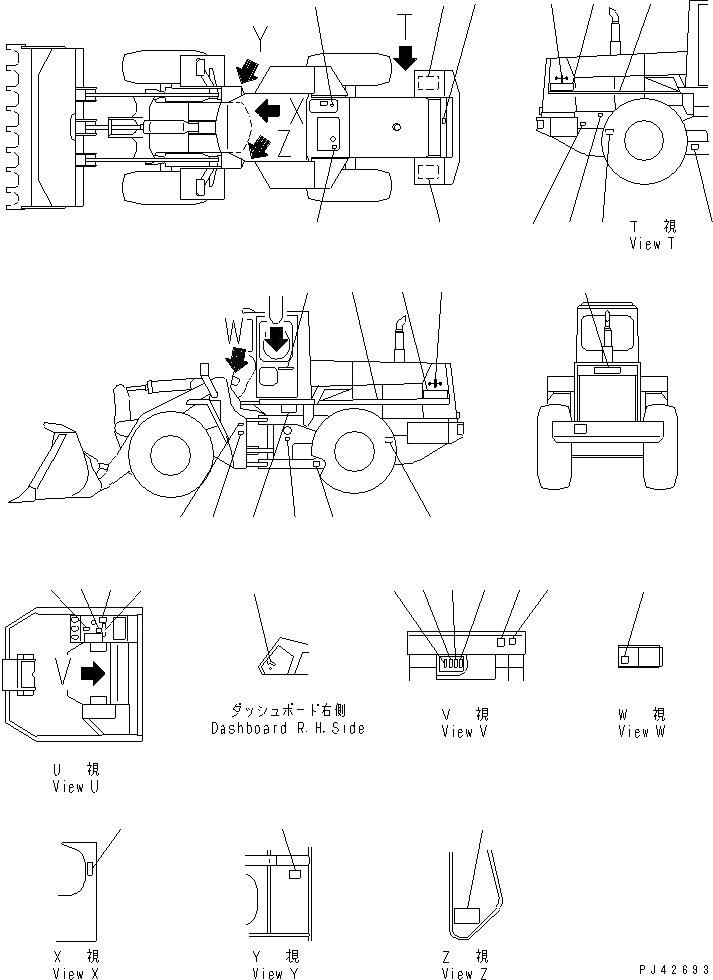 Схема запчастей Komatsu WA470-1 - МАРКИРОВКА (АНГЛ.)(№-9999) МАРКИРОВКА¤ ИНСТРУМЕНТ И РЕМКОМПЛЕКТЫ