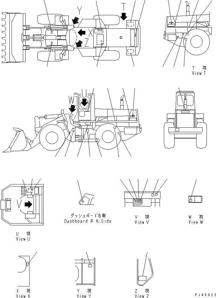 Схема запчастей Komatsu WA470-1 - МАРКИРОВКА (ИТАЛИЯ)(№-9999) МАРКИРОВКА¤ ИНСТРУМЕНТ И РЕМКОМПЛЕКТЫ