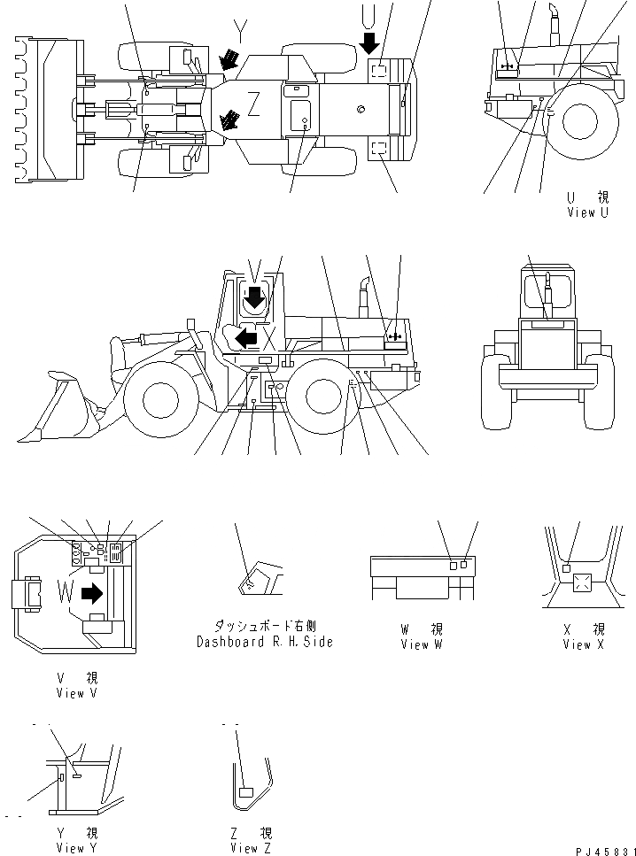 Схема запчастей Komatsu WA470-1 - МАРКИРОВКА (РОССИЯ)(№-) МАРКИРОВКА¤ ИНСТРУМЕНТ И РЕМКОМПЛЕКТЫ