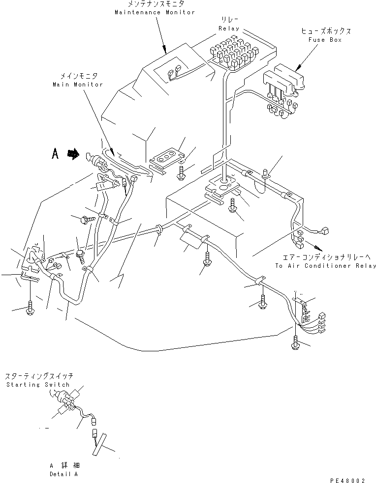 Схема запчастей Komatsu WA470-3 - ЭЛЕКТРИКА (ПОЛ ЛИНИЯ)(№-) КОМПОНЕНТЫ ДВИГАТЕЛЯ И ЭЛЕКТРИКА