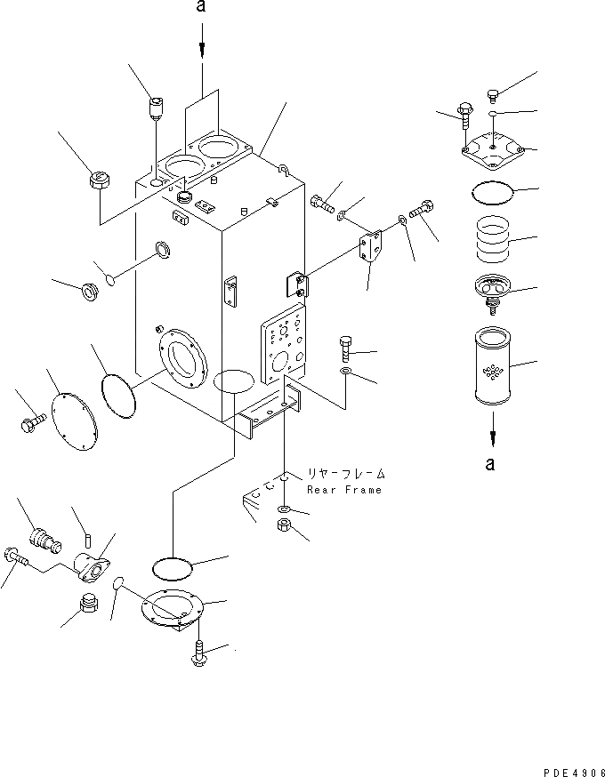 Схема запчастей Komatsu WA470-3 - ГИДР. БАК(ЗАКРЫТОГО ТИПА) ГИДРАВЛИКА