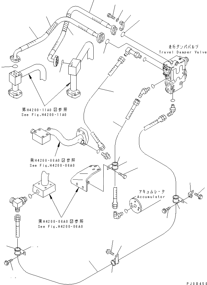 Схема запчастей Komatsu WA470-3 - ГИДРОЛИНИЯ (ЛИНИЯ ECSS)(№77-) ГИДРАВЛИКА