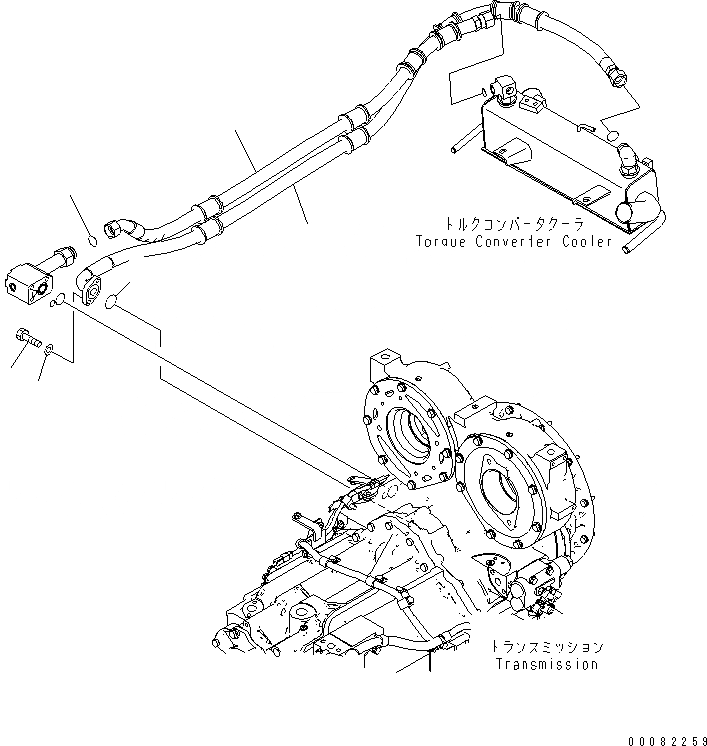 Схема запчастей Komatsu WA470-6 - ГИДРОТРАНСФОРМАТОР И ТРАНСМИССИЯ (ГИДРОТРАНСФОРМАТОР ЛИНИЯ ОХЛАЖДЕНИЯ)(№9-) СИЛОВАЯ ПЕРЕДАЧА