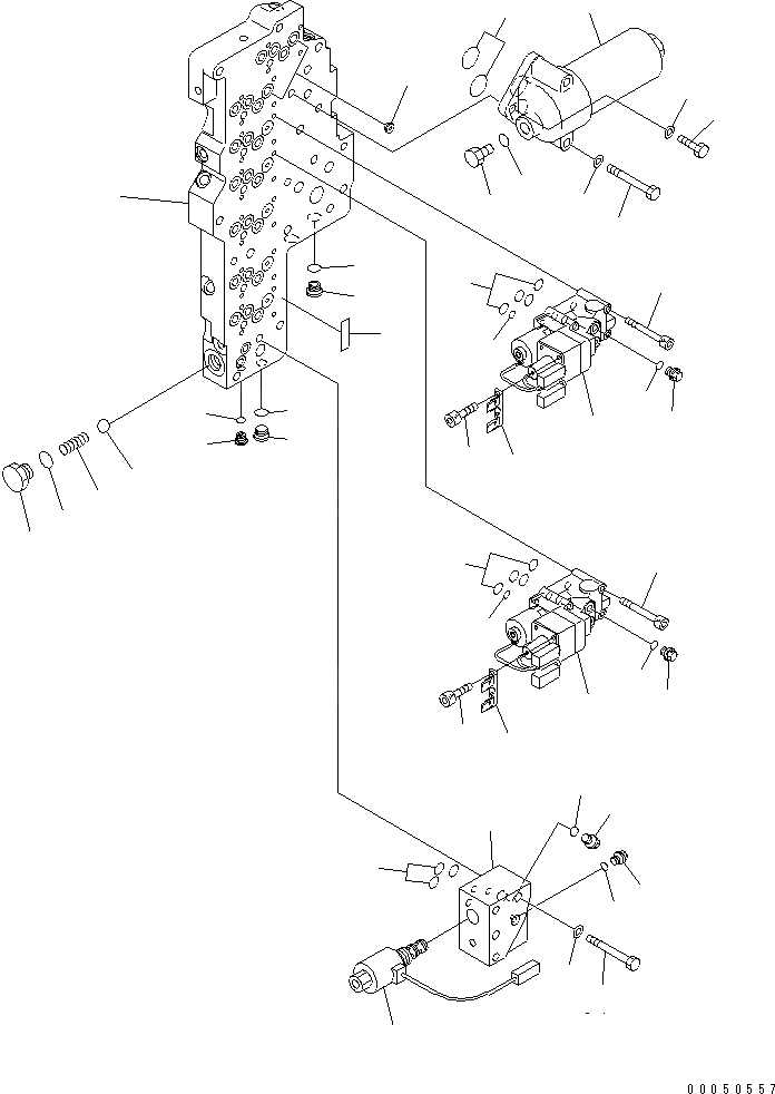 Схема запчастей Komatsu WA470-6 - ТРАНСМИССИЯ (ОСНОВН. КЛАПАН) (/) (С БЛОКИР.-UP)(№8-9) СИЛОВАЯ ПЕРЕДАЧА