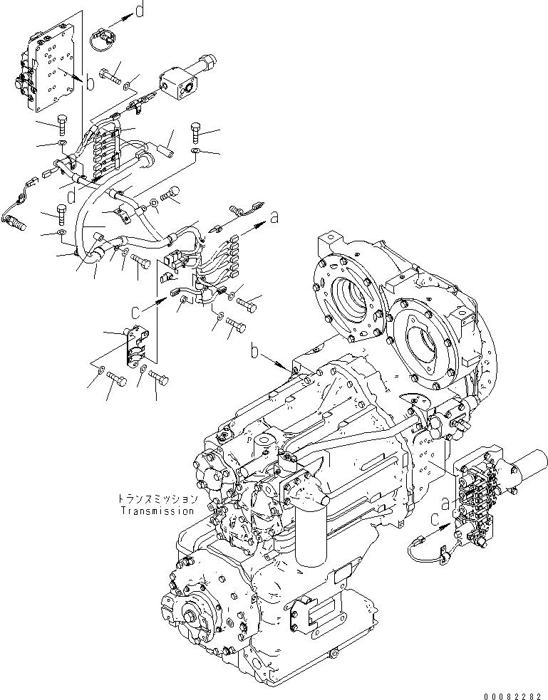 Схема запчастей Komatsu WA470-6 - ТРАНСМИССИЯ (АКСЕССУАРЫ)(/)(№9-) СИЛОВАЯ ПЕРЕДАЧА