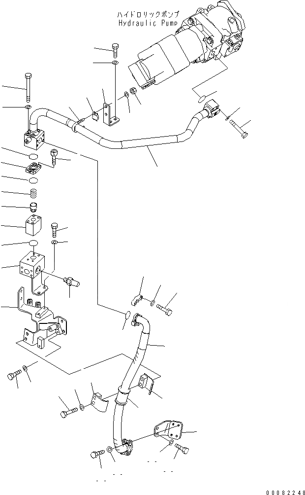 Схема запчастей Komatsu WA470-6 - ГИДР. НАСОС. (РУЛЕВ. УПРАВЛЕНИЕ ЛИНИЯ)(№9-) ГИДРАВЛИКА