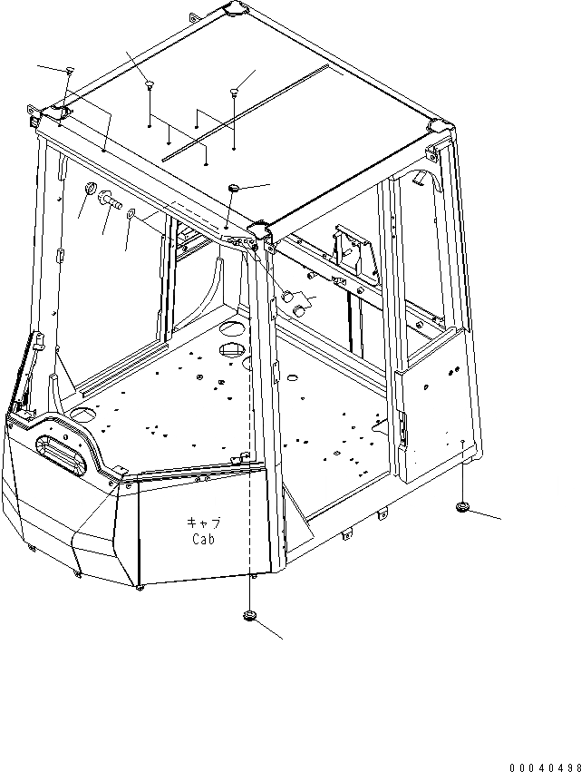 Схема запчастей Komatsu WA470-6 - КАБИНА ROPS (BLANK ЧАСТИ) (MONOCOQUE ТИП)(№8-) КАБИНА ОПЕРАТОРА И СИСТЕМА УПРАВЛЕНИЯ