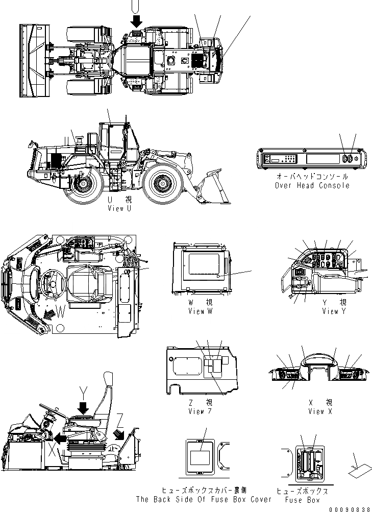 Схема запчастей Komatsu WA470-6 - МАРКИРОВКА (АНГЛ.) (ЕС NOISE ПОНИЖАЮЩ. ARRANGEMENT ) (/)(№9-) МАРКИРОВКА