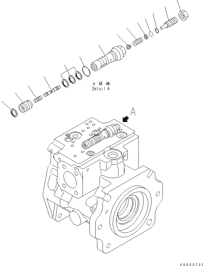 Схема запчастей Komatsu WA470-6 - ГИДР. НАСОС. (ПОГРУЗ.) (/7)(№8-9) ОСНОВН. КОМПОНЕНТЫ И РЕМКОМПЛЕКТЫ