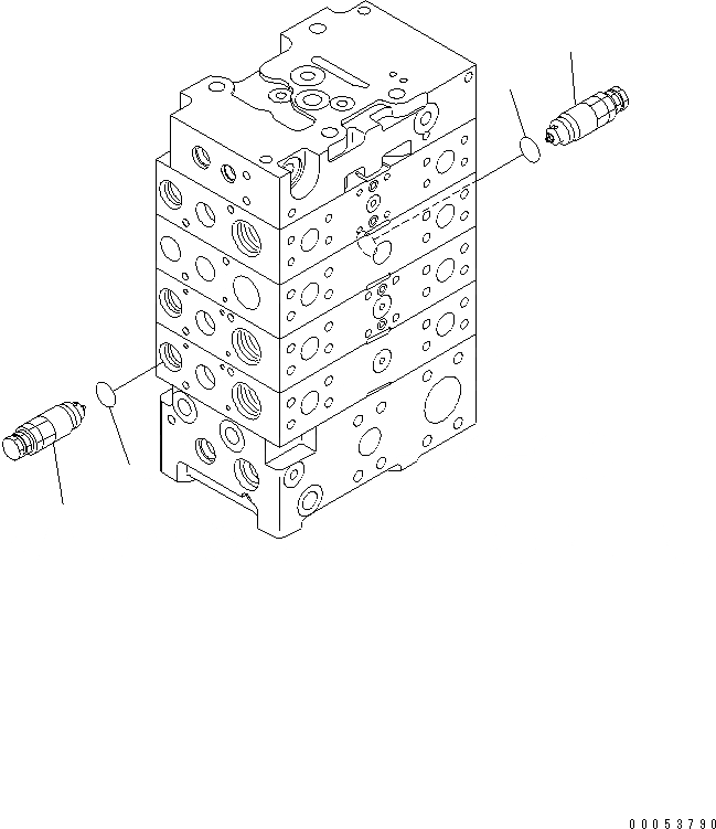 Схема запчастей Komatsu WA470-6 - ОСНОВН. КЛАПАН (3-Х СЕКЦИОНН.) (ECSS LESS) (/)(№8-) ОСНОВН. КОМПОНЕНТЫ И РЕМКОМПЛЕКТЫ