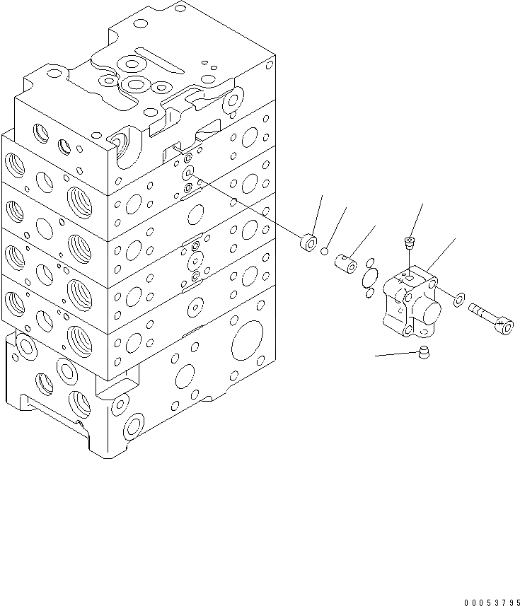 Схема запчастей Komatsu WA470-6 - ОСНОВН. КЛАПАН (3-Х СЕКЦИОНН.) (ECSS LESS) (/)(№8-) ОСНОВН. КОМПОНЕНТЫ И РЕМКОМПЛЕКТЫ