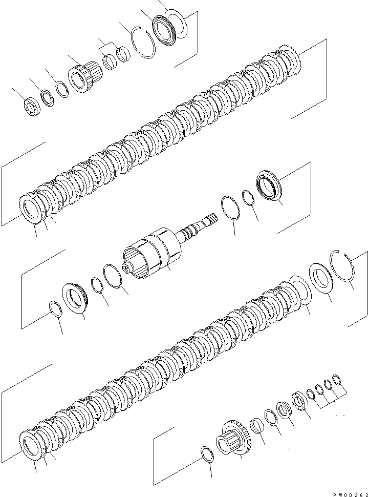 Схема запчастей Komatsu WA470-5 - ТРАНСМИССИЯ (МУФТА ВПЕРЕД/РЕВЕРС) СИЛОВАЯ ПЕРЕДАЧА
