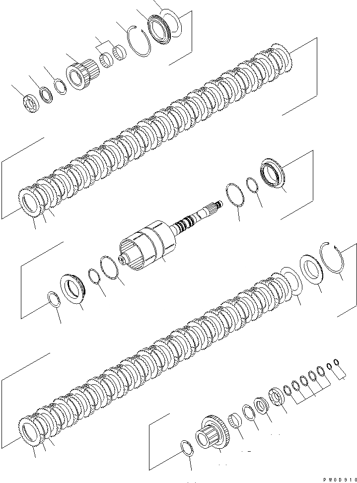Схема запчастей Komatsu WA470-5 - ТРАНСМИССИЯ (МУФТА ВПЕРЕД/РЕВЕРС) (С БЛОКИР.UP) СИЛОВАЯ ПЕРЕДАЧА