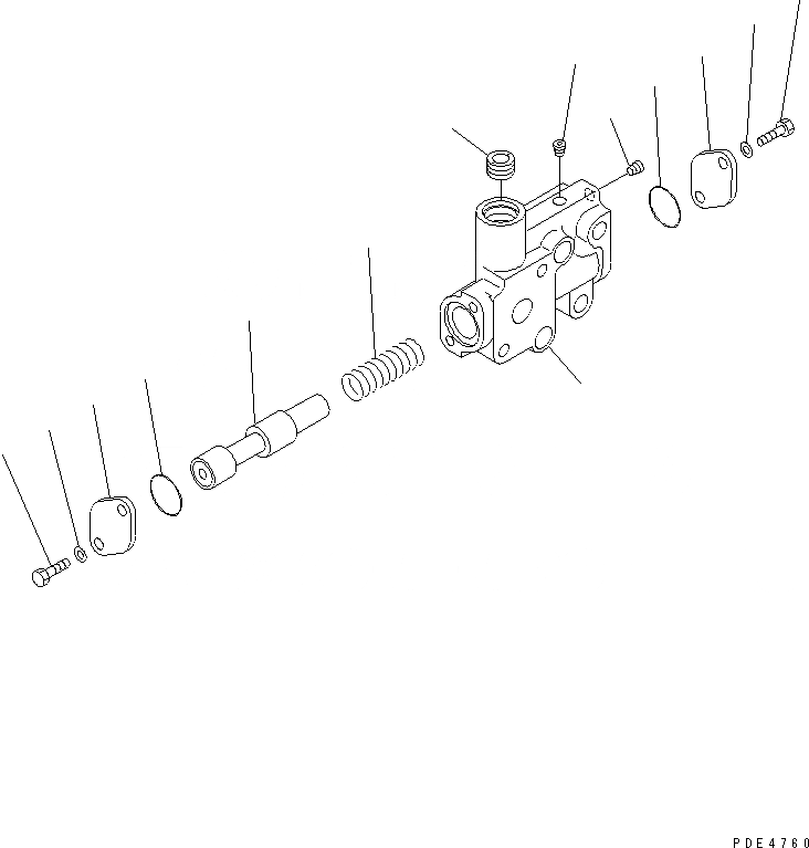 Схема запчастей Komatsu WA470-5 - КЛАПАН КОНТРОЛЯ ПОТОКА ТРАНСМИССИИ СИЛОВАЯ ПЕРЕДАЧА