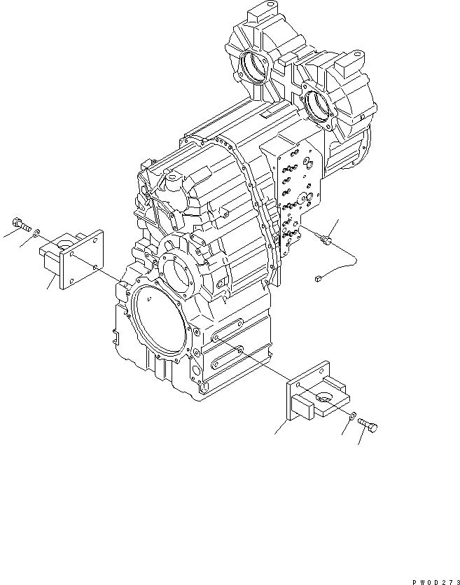 Схема запчастей Komatsu WA470-5 - ТРАНСМИССИЯ НАВЕСН. ОБОРУД СИЛОВАЯ ПЕРЕДАЧА