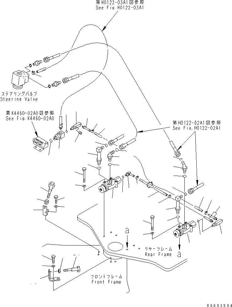 Схема запчастей Komatsu WA470-5 - РУЛЕВ. УПРАВЛЕНИЕ ЛИНИЯ (КЛАПАН ОСТАНОВКИ) (ДЛЯ ORBITROL РУЛЕВ. УПРАВЛЕНИЕ) ГИДРАВЛИКА