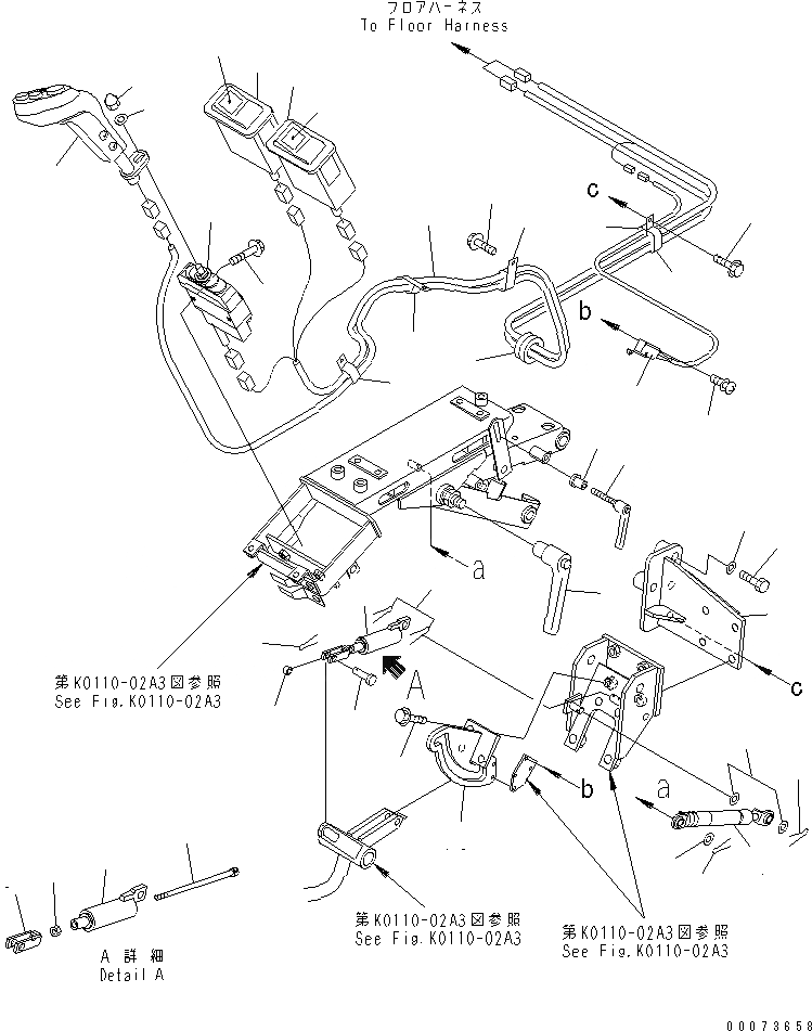 Схема запчастей Komatsu WA470-5 - JOY-STICK РУЛЕВ. УПРАВЛЕНИЕ (РЫЧАГ) КАБИНА ОПЕРАТОРА И СИСТЕМА УПРАВЛЕНИЯ