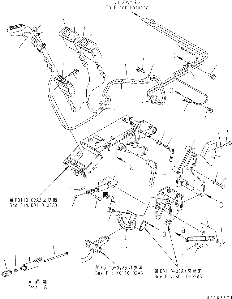 Схема запчастей Komatsu WA470-5 - JOY-STICK РУЛЕВ. УПРАВЛЕНИЕ (РЫЧАГ) (ISRING HAUSEN) КАБИНА ОПЕРАТОРА И СИСТЕМА УПРАВЛЕНИЯ