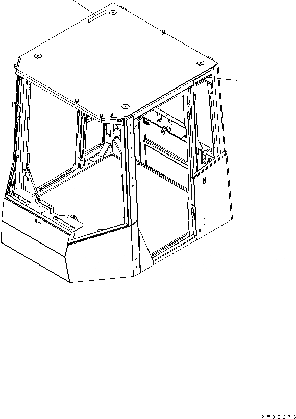 Схема запчастей Komatsu WA470-5 - КАБИНА ROPS (ПЛАСТИНА) (КРОМЕ ЯПОН.) КАБИНА ОПЕРАТОРА И СИСТЕМА УПРАВЛЕНИЯ