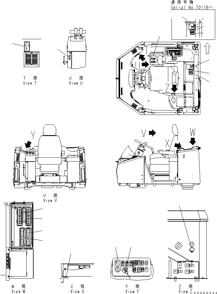 Схема запчастей Komatsu WA470-5 - ПОЛ ТАБЛИЧКИ (ФРАНЦИЯ) КАБИНА ОПЕРАТОРА И СИСТЕМА УПРАВЛЕНИЯ