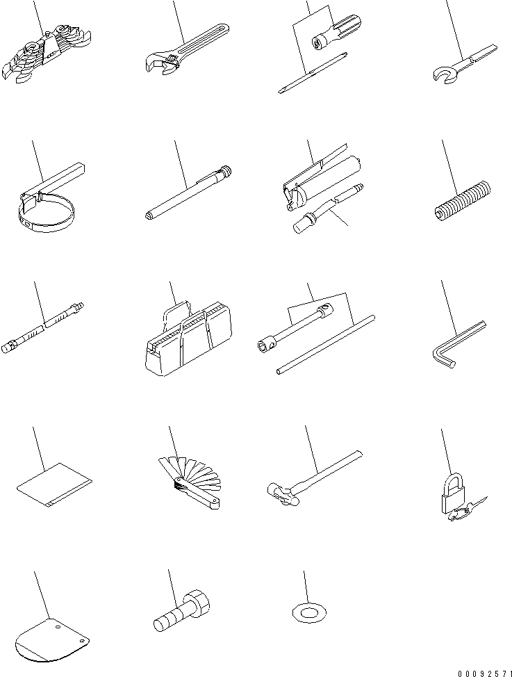 Схема запчастей Komatsu WA470-5 - ИНСТРУМЕНТ (С ЗАЩИТА ОТ ВАНДАЛИЗМА ¤ WRENCH ДЛЯ КОЛЕСА ВТУЛКА БОЛТ) АКСЕССУАРЫ И ИНСТРУМЕНТ