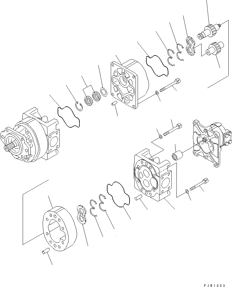 Схема запчастей Komatsu WA470-5 - ГИДР. НАСОС. (/) ОСНОВН. КОМПОНЕНТЫ И РЕМКОМПЛЕКТЫ