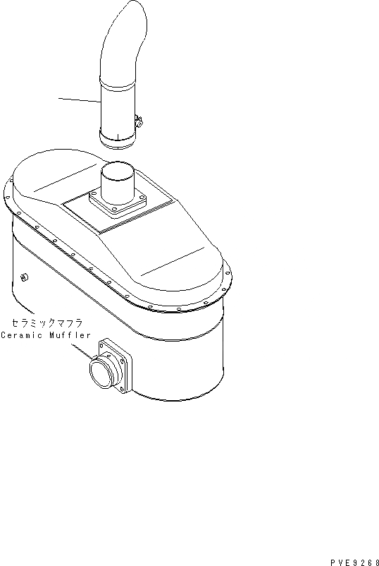 Схема запчастей Komatsu WA470-5 - ВЫХЛОПНАЯ ТРУБА (КЕРАМИЧ. MUFLER) (ТУННЕЛЬН. СПЕЦ-Я.) КОМПОНЕНТЫ ДВИГАТЕЛЯ