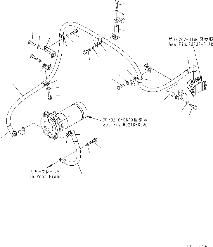 Схема запчастей Komatsu WA470-5 - ПРОВОДКА (КАБЕЛЬ) ЭЛЕКТРИКА