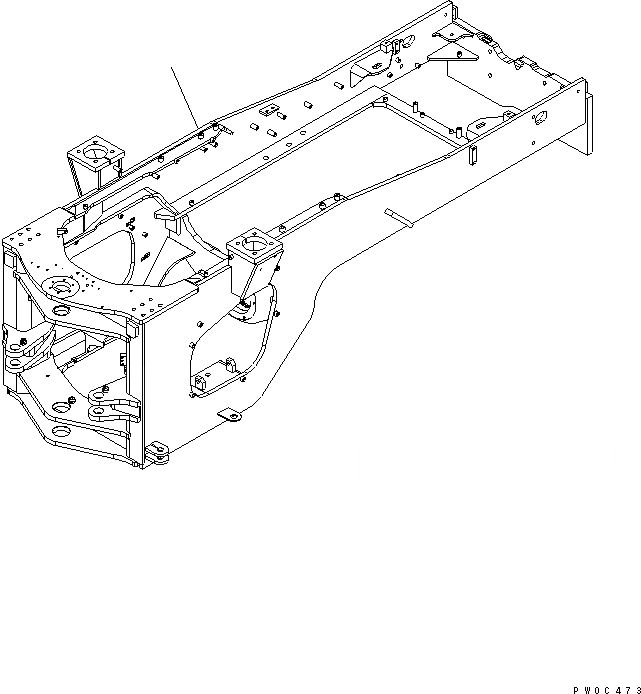 Схема запчастей Komatsu WA470-5 - ЗАДН. РАМА (ДЛЯ ЗАДН. ПОЛН. КРЫЛО) ОСНОВНАЯ РАМА И ЕЕ ЧАСТИ