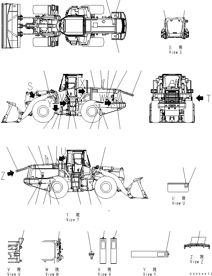 Схема запчастей Komatsu WA470-5 - МАРКИРОВКА (ДЛЯ АВТОМАТИЧ. СМАЗ.) МАРКИРОВКА