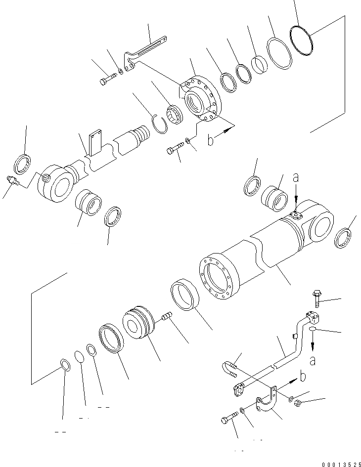 Схема запчастей Komatsu WA470-5 - ЦИЛИНДР КОВША (ВНУТР. ЧАСТИ) (ДЛЯ ВЫСОК. ПОДЪЕМА) ОСНОВН. КОМПОНЕНТЫ И РЕМКОМПЛЕКТЫ