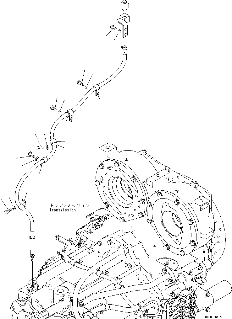 Схема запчастей Komatsu WA470-6 - ГИДРОТРАНСФОРМАТОР И ТРАНСМИССИЯ (КОРПУС)(№9-) СИЛОВАЯ ПЕРЕДАЧА