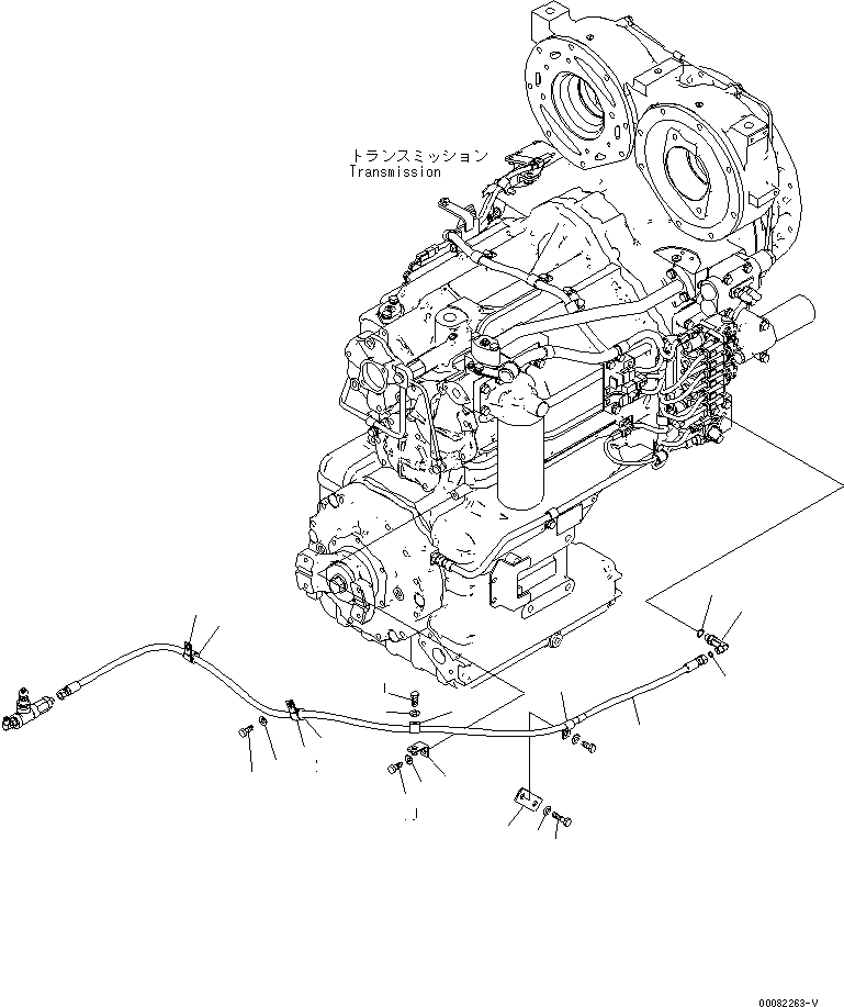 Схема запчастей Komatsu WA470-6 - ГИДРОТРАНСФОРМАТОР И ТРАНСМИССИЯ (ПАРКОВОЧН. ЛИНИЯ)(№9-) СИЛОВАЯ ПЕРЕДАЧА