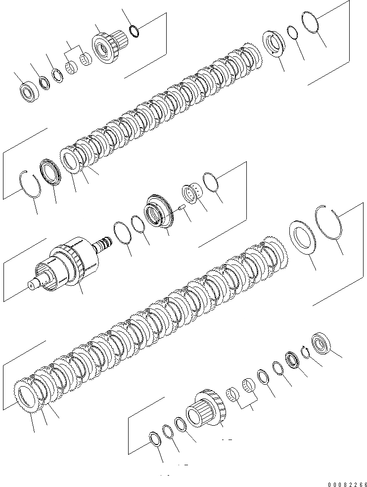 Схема запчастей Komatsu WA470-6 - ТРАНСМИССИЯ (МУФТА ВПЕРЕД/РЕВЕРС)(№9-) СИЛОВАЯ ПЕРЕДАЧА