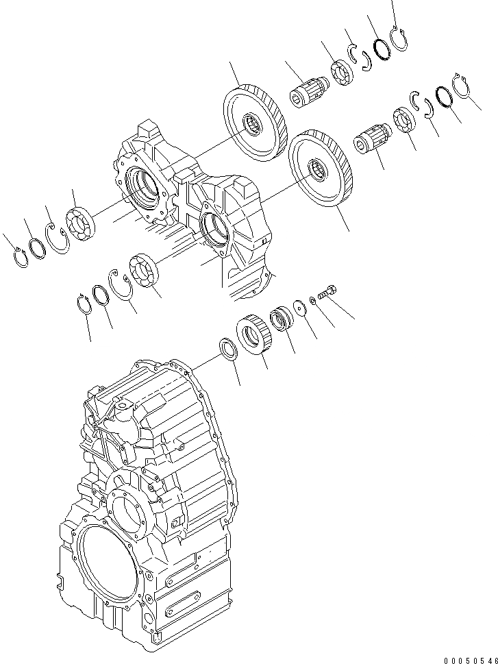 Схема запчастей Komatsu WA470-6 - ТРАНСМИССИЯ (МЕХ-М ОТБОРА МОЩН-ТИ)(№8-9) СИЛОВАЯ ПЕРЕДАЧА