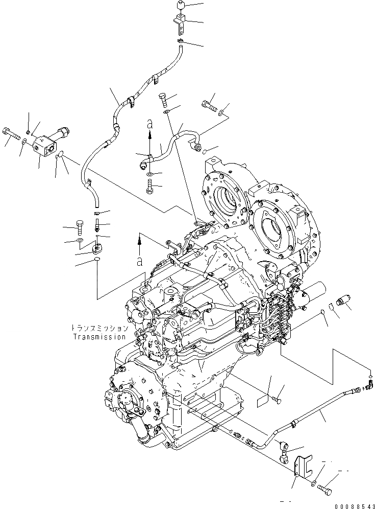 Схема запчастей Komatsu WA470-6 - ТРАНСМИССИЯ (ОНОСЯЩИЕСЯ К НЕЙ ЧАСТИ)(/)(№9-) СИЛОВАЯ ПЕРЕДАЧА