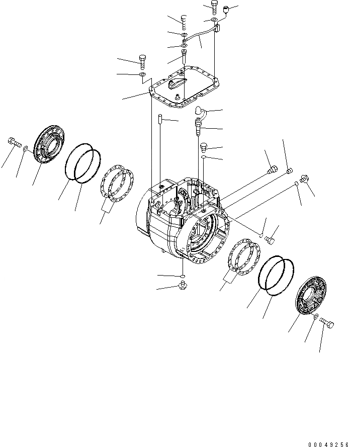 Схема запчастей Komatsu WA470-6 - ПЕРЕДНИЙ МОСТ (ДИФФЕРЕНЦ.¤ /)(№8-9) СИЛОВАЯ ПЕРЕДАЧА