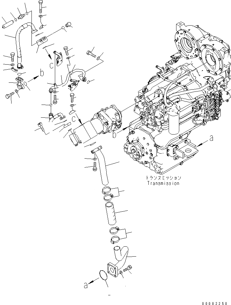 Схема запчастей Komatsu WA470-6 - ГИДР. НАСОС. (ЛИНИЯ ТРАНСМИССИИ)(№9-) ГИДРАВЛИКА