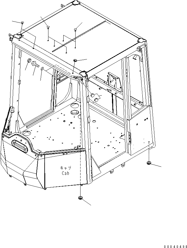 Схема запчастей Komatsu WA470-6 - КАБИНА ROPS (BLANK ЧАСТИ) (MONOCOQUE ТИП)(№8-) КАБИНА ОПЕРАТОРА И СИСТЕМА УПРАВЛЕНИЯ