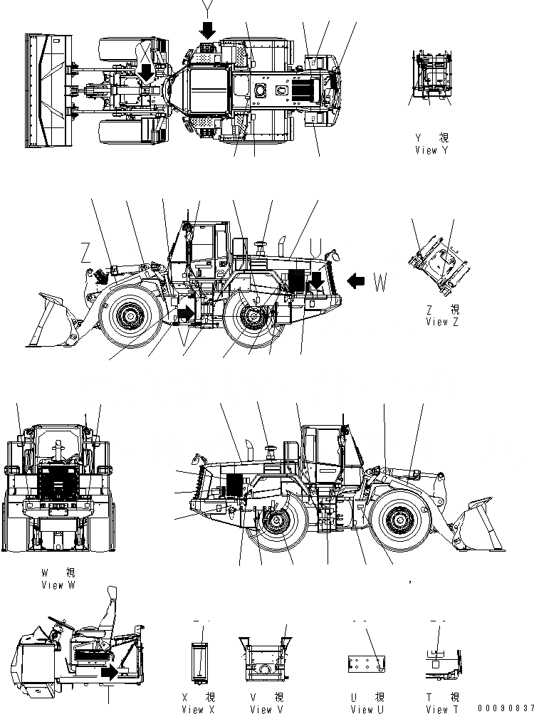 Схема запчастей Komatsu WA470-6 - МАРКИРОВКА (АНГЛ.) (ЕС NOISE ПОНИЖАЮЩ. ARRANGEMENT ) (/)(№9-) МАРКИРОВКА