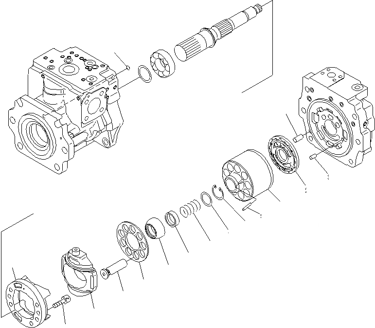 Схема запчастей Komatsu WA470-6 - ГИДР. НАСОС. (ПОГРУЗ.) (/)(№9-) ОСНОВН. КОМПОНЕНТЫ И РЕМКОМПЛЕКТЫ