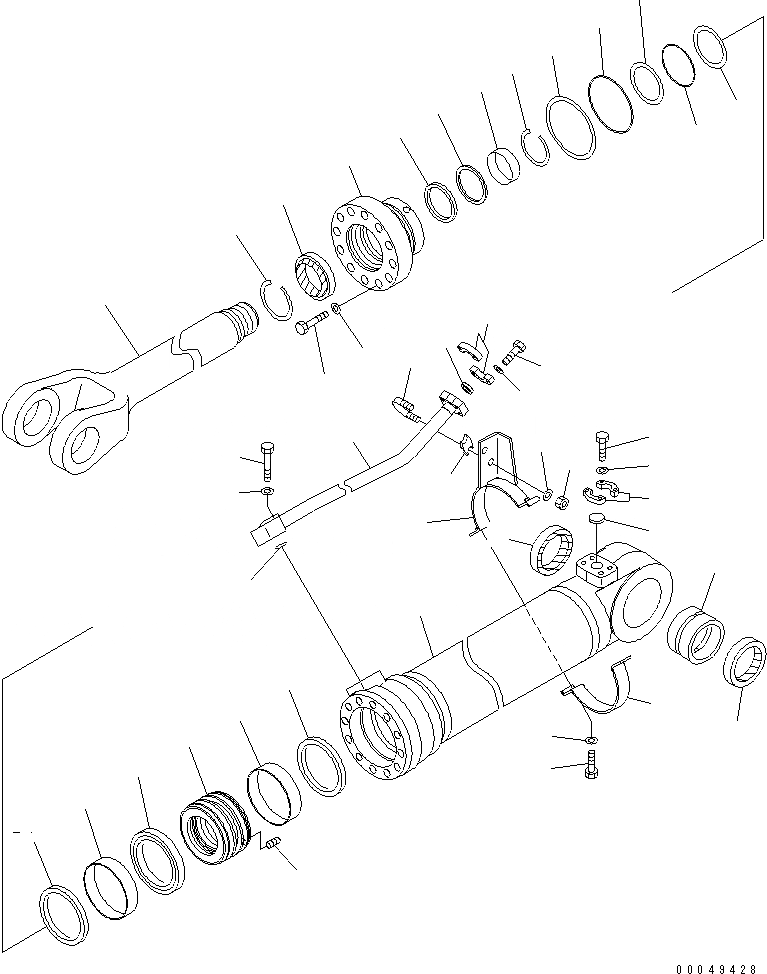 Схема запчастей Komatsu WA470-6 - ГИДРОЦИЛИНДР ПОДЪЕМА (ВНУТР. ЧАСТИ) ЛЕВ.(№8-89) ОСНОВН. КОМПОНЕНТЫ И РЕМКОМПЛЕКТЫ