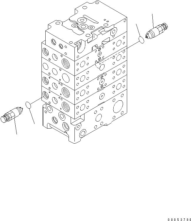 Схема запчастей Komatsu WA470-6 - ОСНОВН. КЛАПАН (3-Х СЕКЦИОНН.) (ECSS LESS) (/)(№8-) ОСНОВН. КОМПОНЕНТЫ И РЕМКОМПЛЕКТЫ