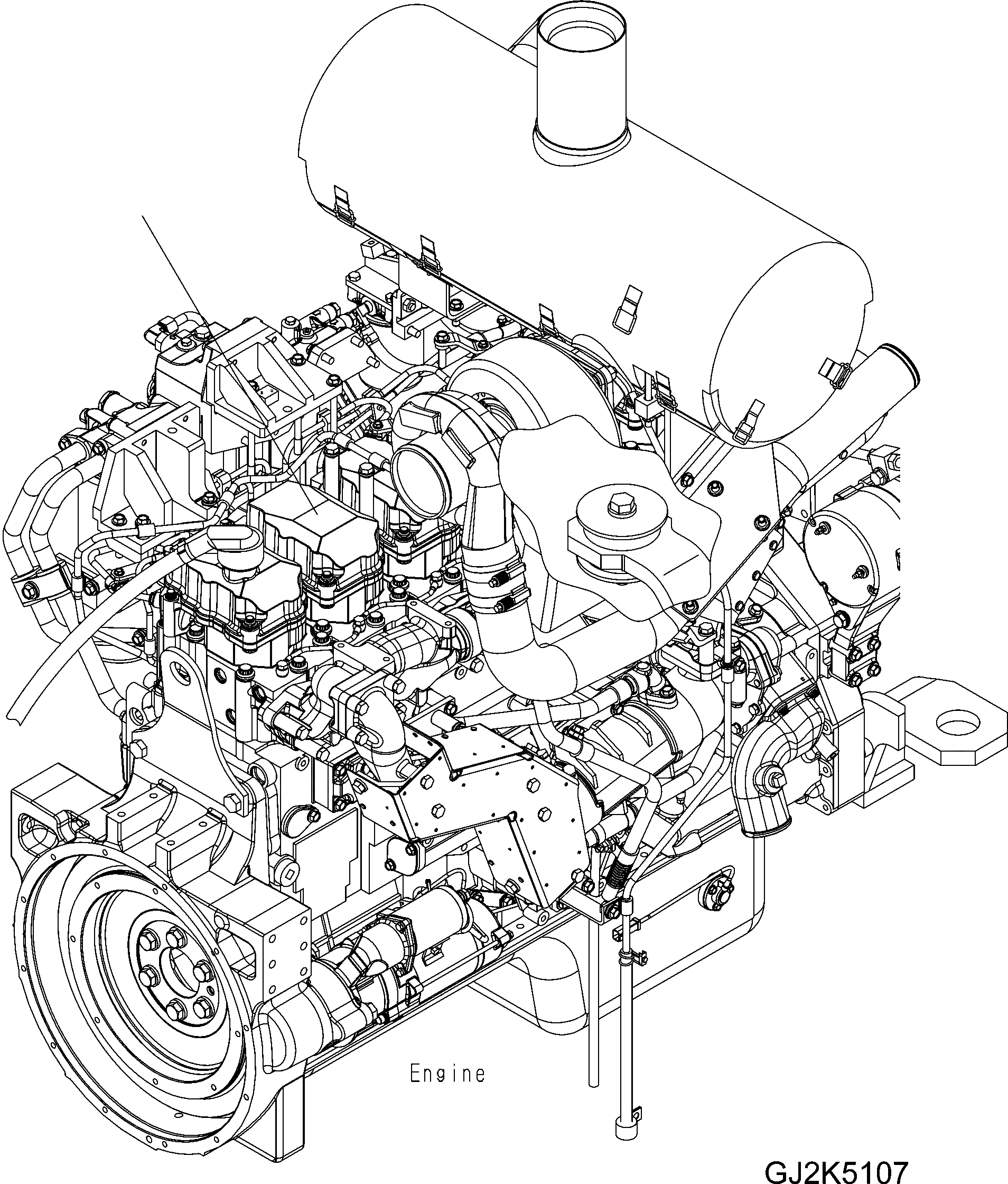 Схема запчастей Komatsu WA470-6 LC - DIESEL ДВИГАТЕЛЬ AA ДВИГАТЕЛЬ