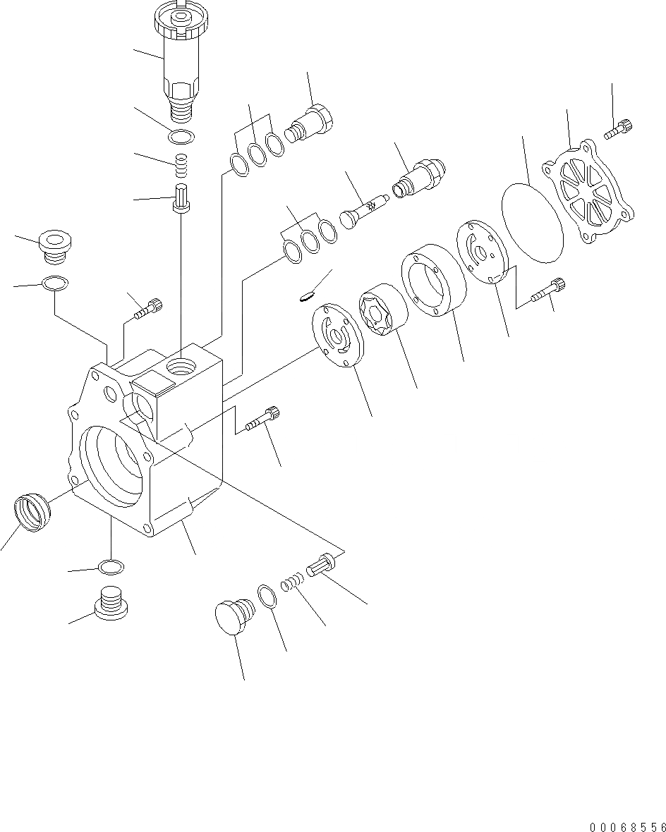 Схема запчастей Komatsu WA470-6 LC - ТОПЛИВН. НАСОС (/) (ПОДКАЧИВАЮЩ. НАСОС) (ВНУТР. ЧАСТИ) AA ДВИГАТЕЛЬ