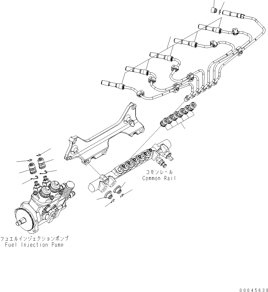 Схема запчастей Komatsu WA470-6 LC - ДРУГОЕ ЧАСТИ ДЛЯ ТОПЛИВОПРОВОД. AA ДВИГАТЕЛЬ