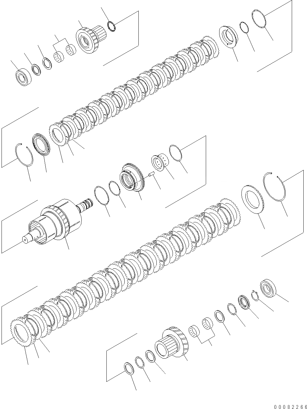 Схема запчастей Komatsu WA470-6 LC - ТРАНСМИССИЯ (МУФТА ВПЕРЕД/РЕВЕРС) F ТРАНСМИССИЯ