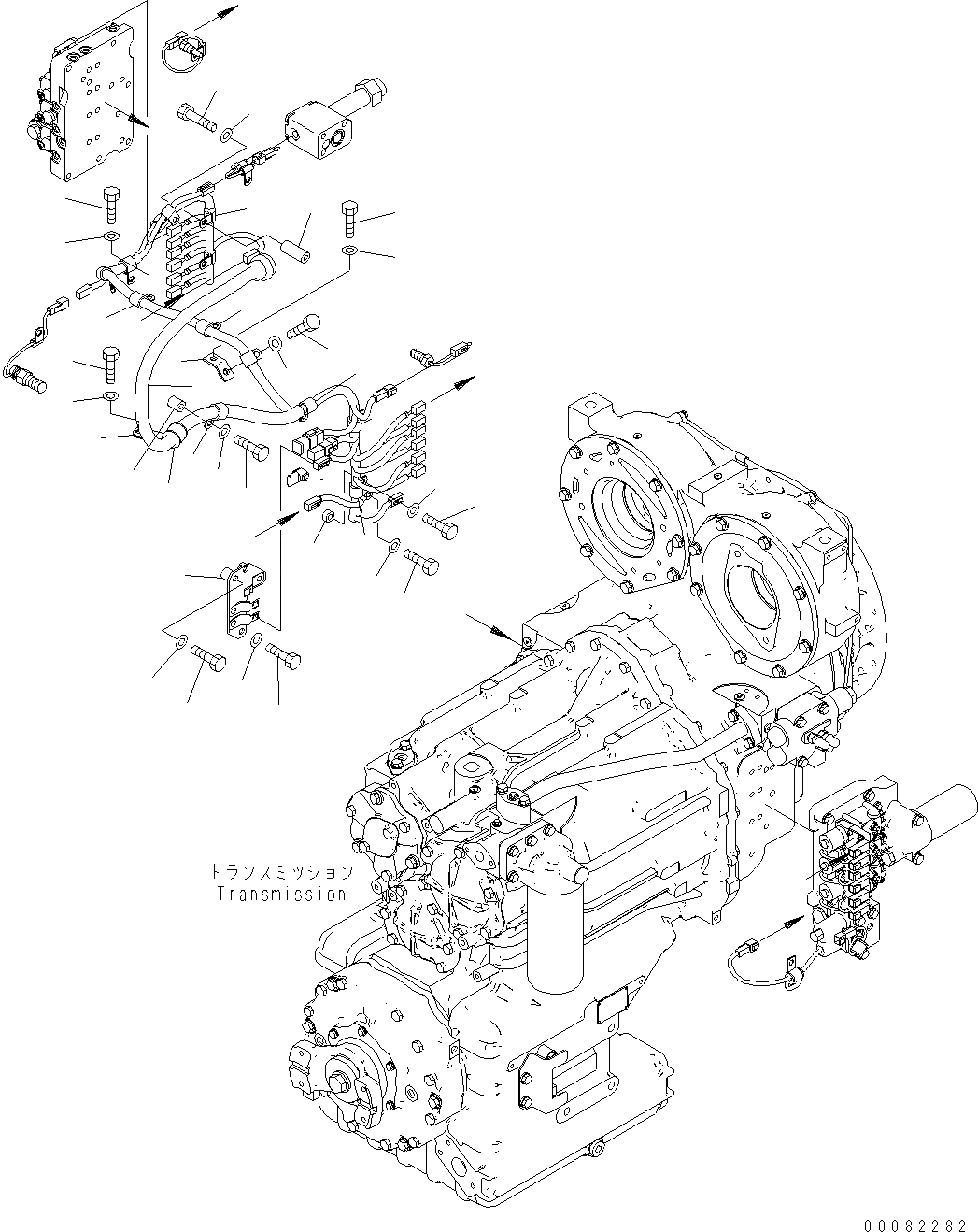 Схема запчастей Komatsu WA470-6 LC - ТРАНСМИССИЯ (ОНОСЯЩИЕСЯ К НЕЙ ЧАСТИ)(/) F ТРАНСМИССИЯ