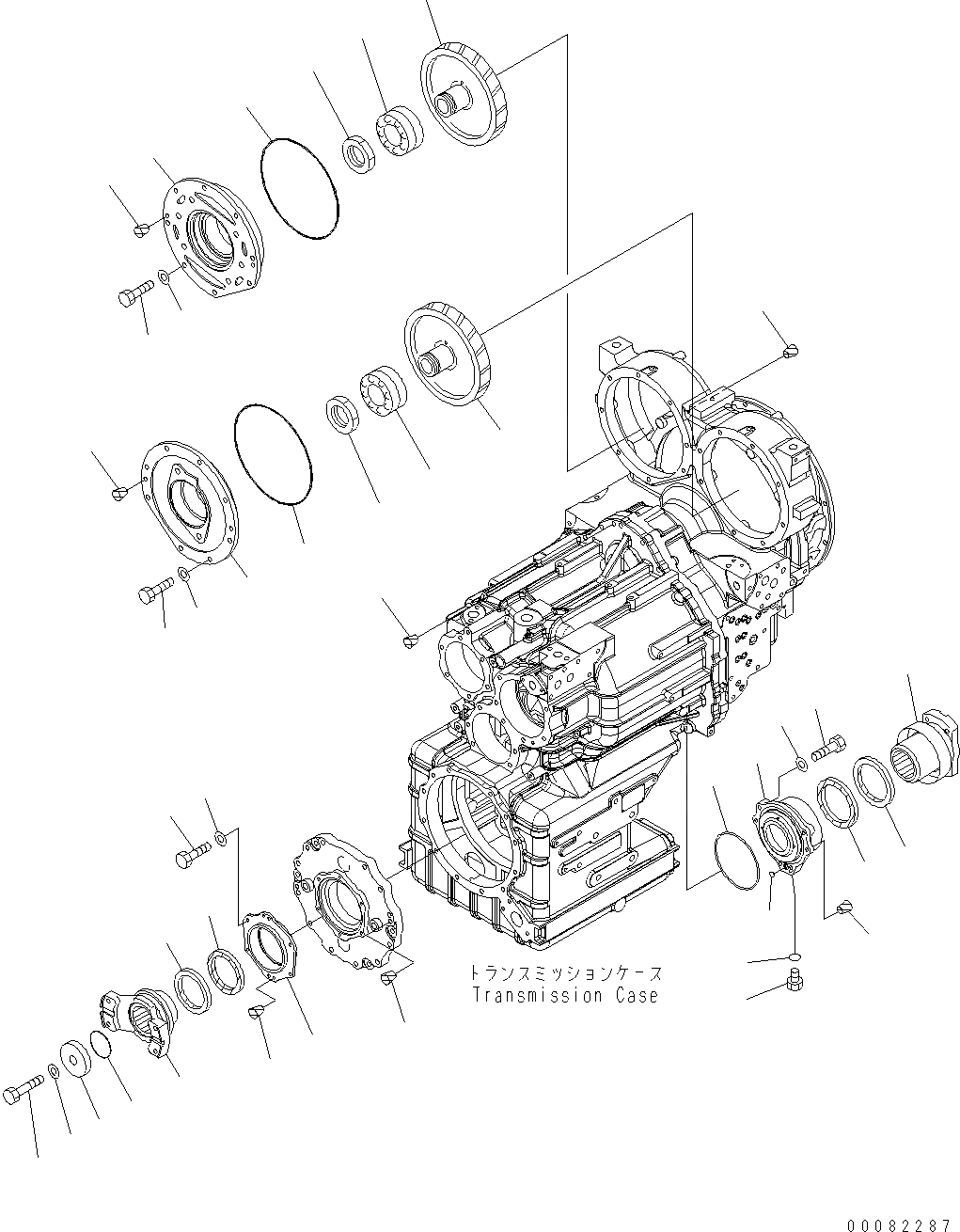 Схема запчастей Komatsu WA470-6 LC - ТРАНСМИССИЯ (СОЕДИНЕНИЕ) F ТРАНСМИССИЯ