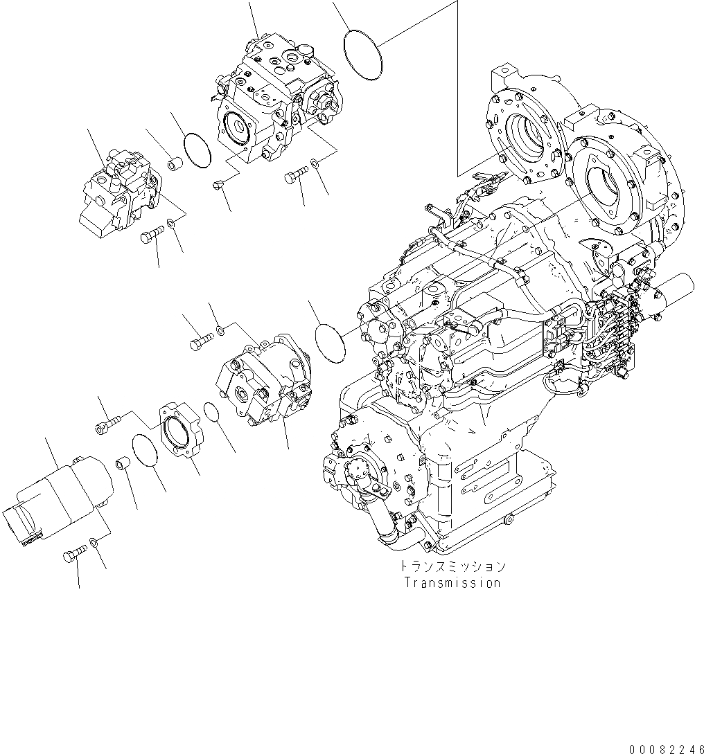 Схема запчастей Komatsu WA470-6 LC - ГИДР. НАСОС. H ГИДРАВЛИКА